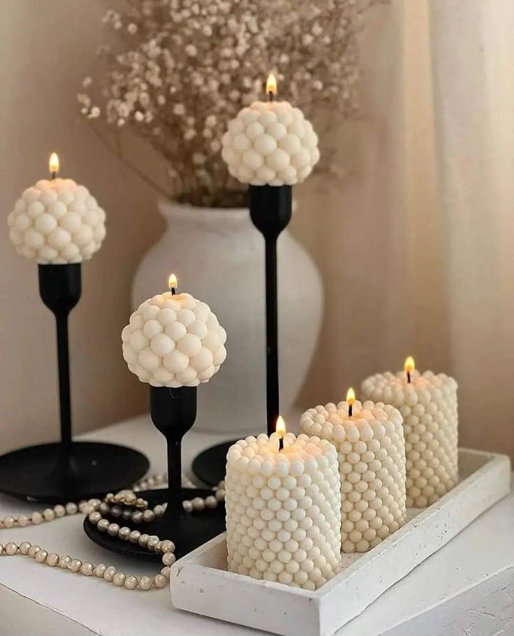 Deccan Decor - Bubble Candle & Holder